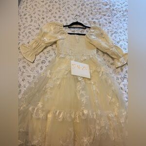 Elegant Cream Lace Dress